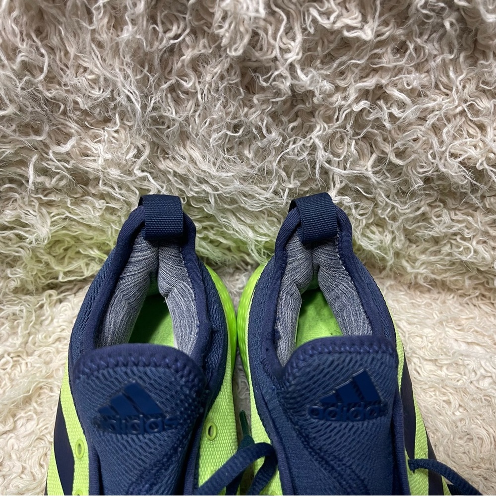 adidas Neon Yellow and Navy Athletic Running Shoes - Picture 6 of 7